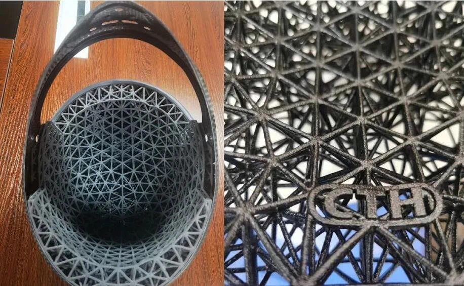3D printed lattice structure helmet